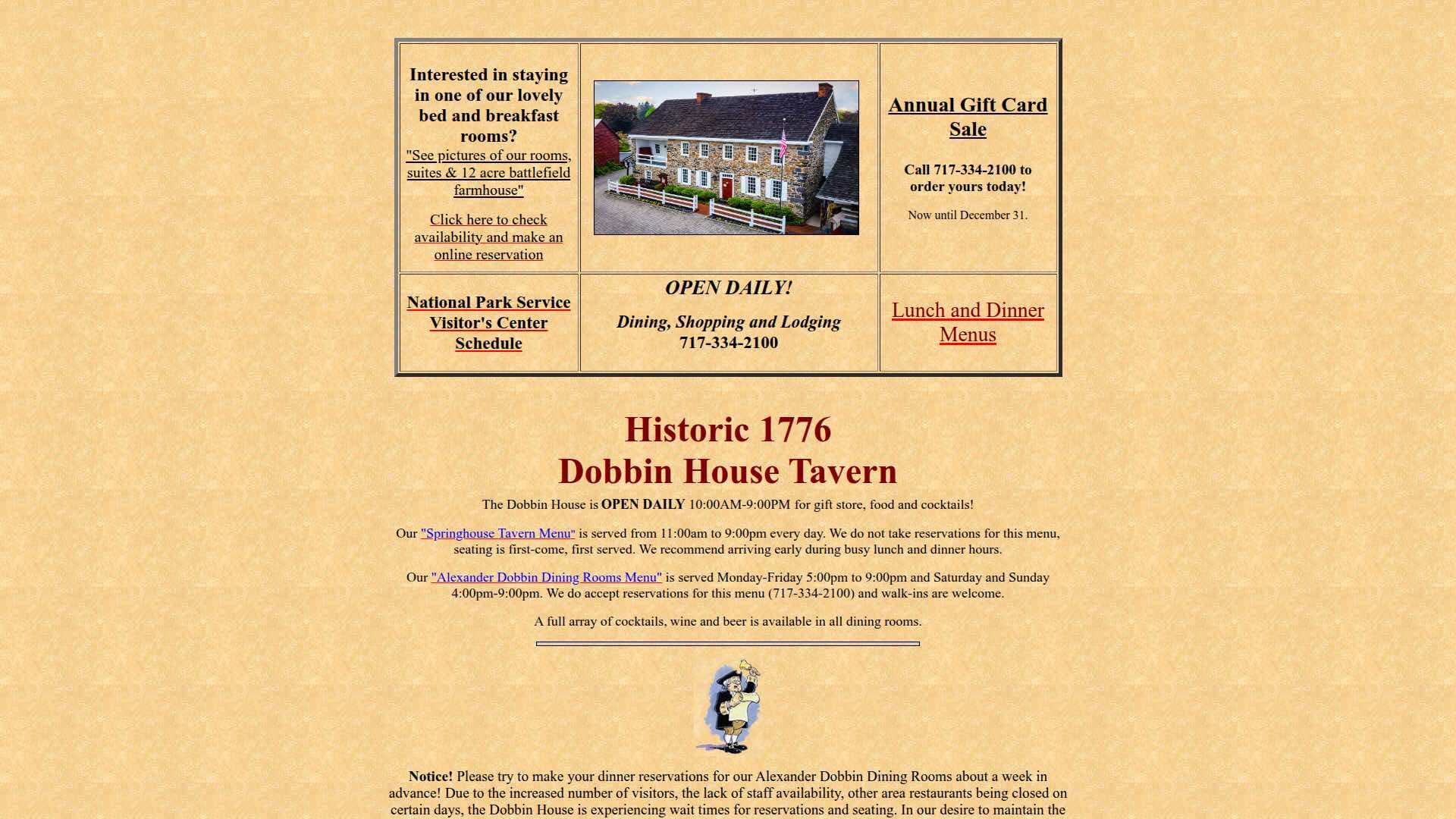 Dobbin House Tavern - nearby attraction to Pine Ridge Campground