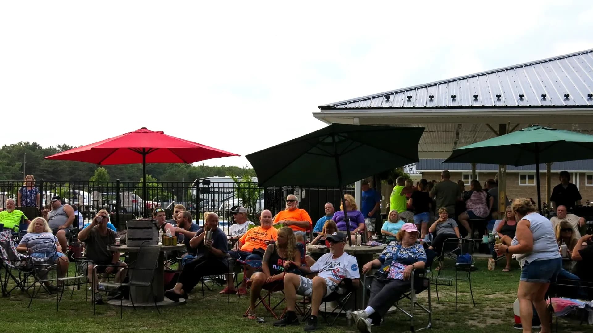 Community gathering at the Pine Ridge pavilion