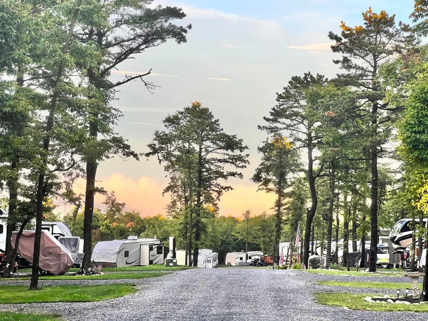 Pet-friendly campground roads at Pine Ridge