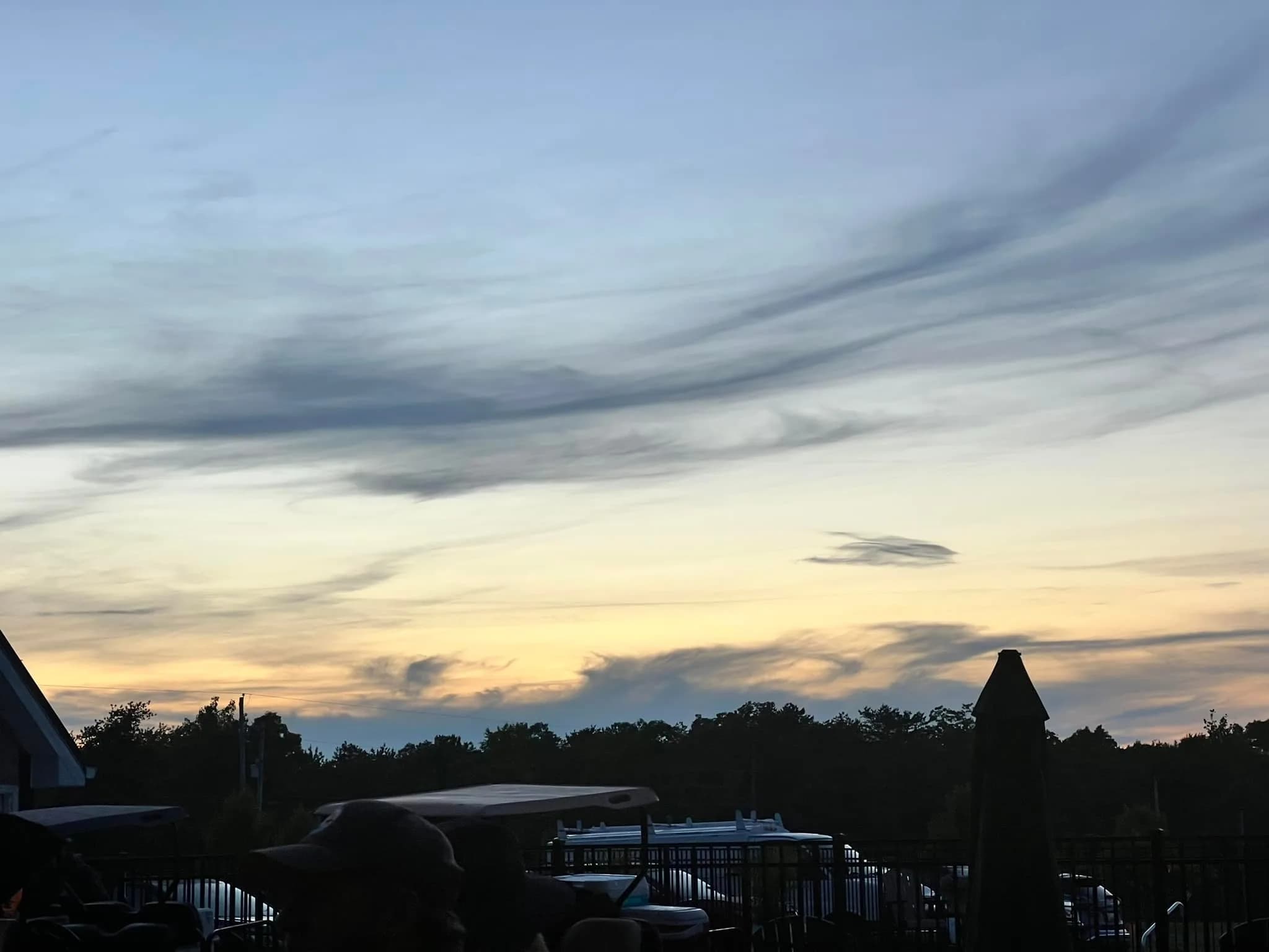 Pine Ridge Campground pool at sunset