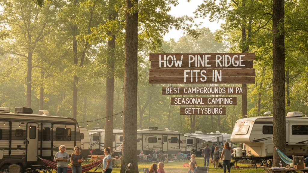 State park camping area with natural surroundings - how pine ridge fits in