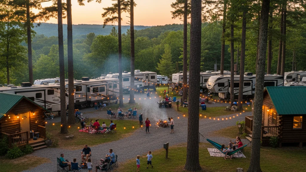 State park camping area with natural surroundings - how pine ridge fits in