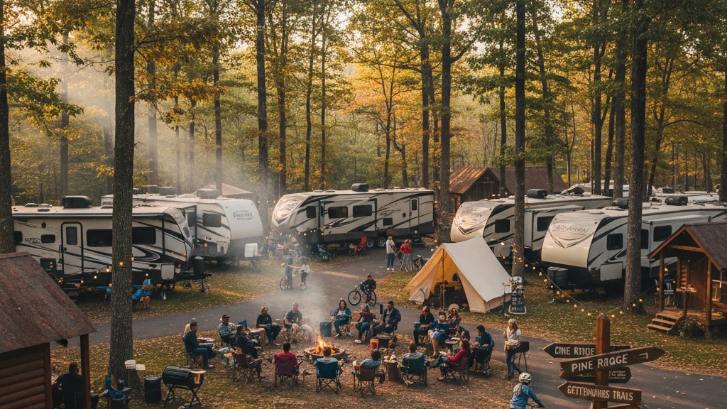 State park camping area with natural surroundings - how pine ridge fits in