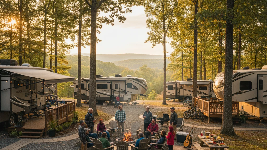 State park camping area with natural surroundings - how pine ridge fits in