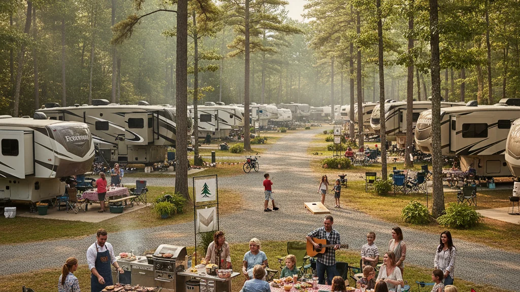 State park camping area with natural surroundings - how pine ridge fits in