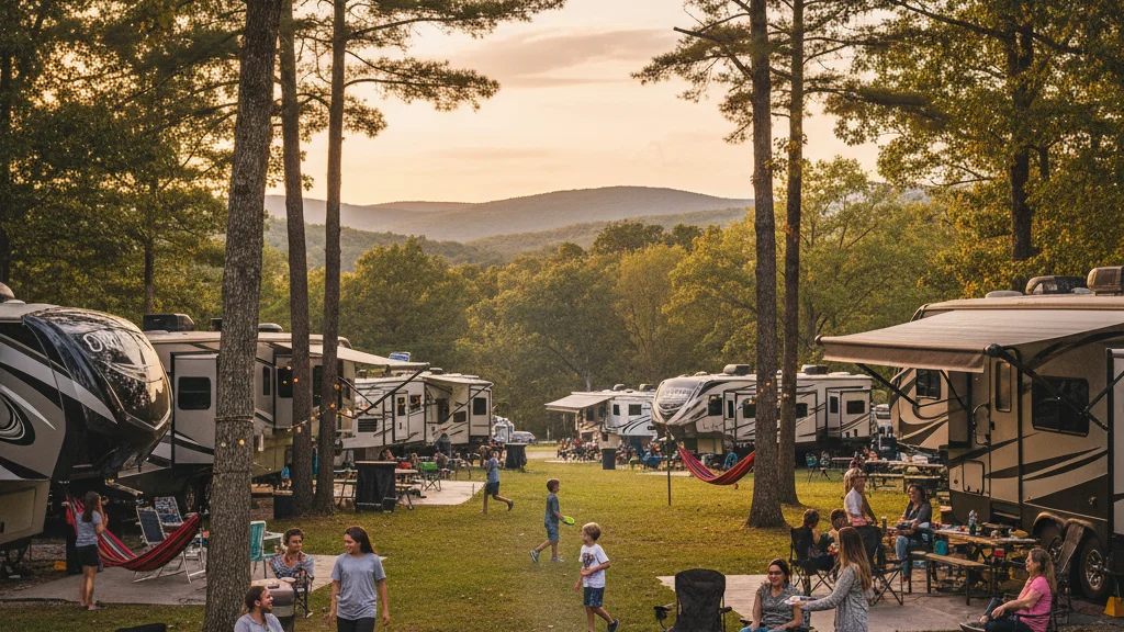 State park camping area with natural surroundings - how pine ridge fits in