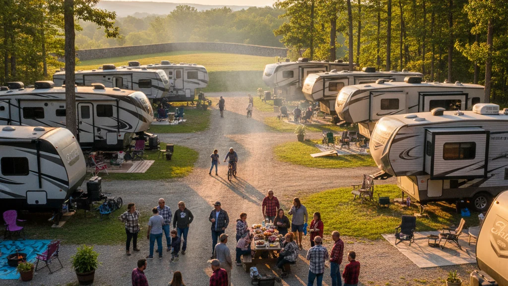 Outdoor camping lifestyle moment - how pine ridge fits in