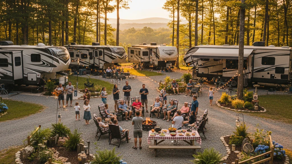 Outdoor camping lifestyle moment - how pine ridge fits in