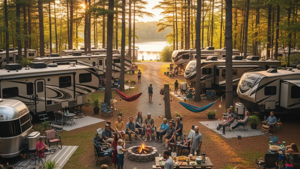 Outdoor camping lifestyle moment - how pine ridge fits in