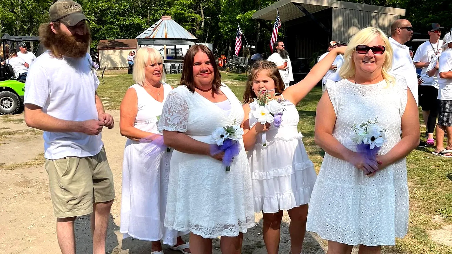 Wedding celebration at campground