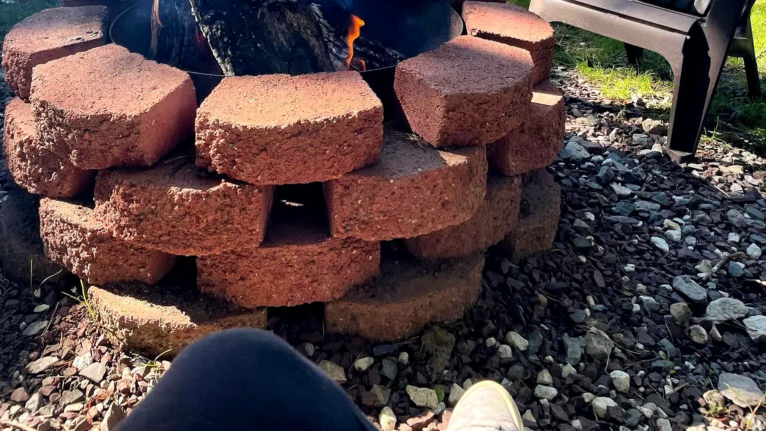 Daytime site with fire pit
