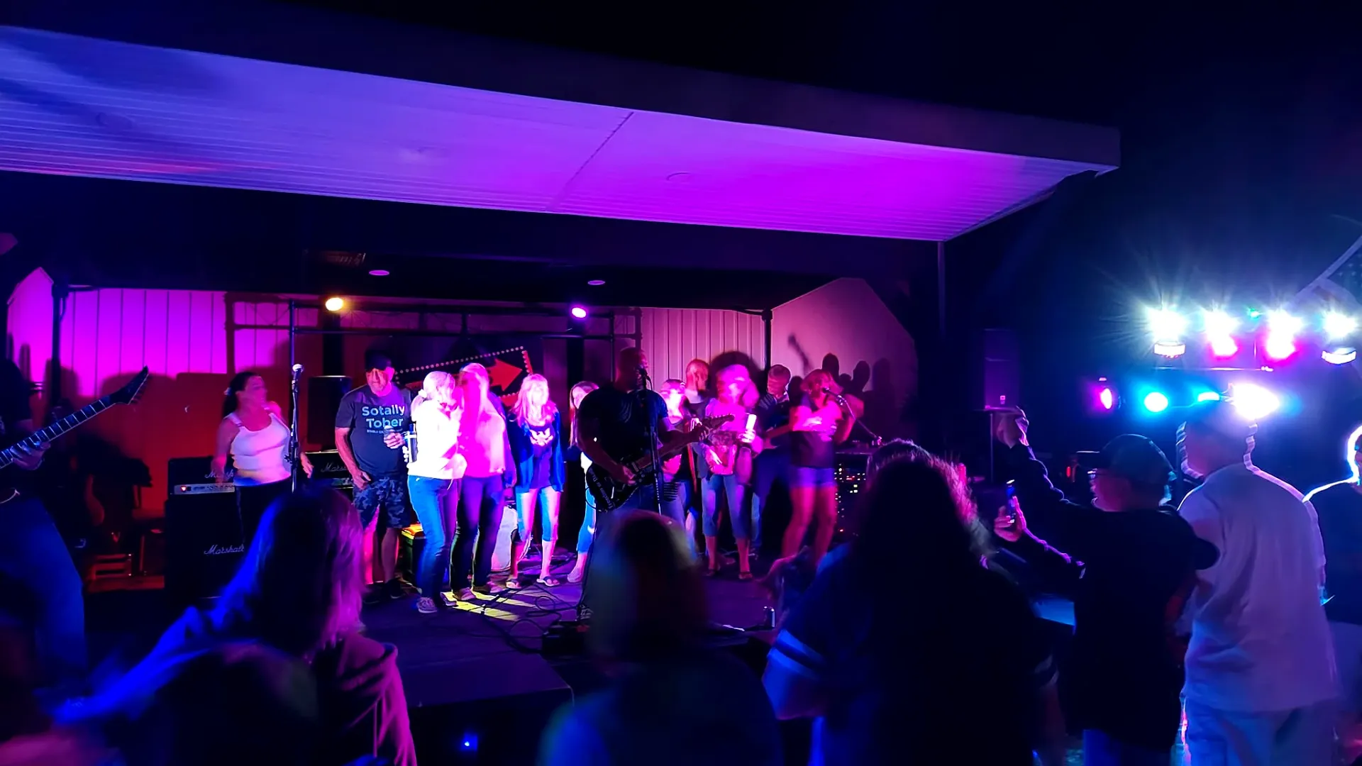 Site setup with outdoor living space